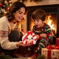 thumbnail image 6 of Christmas Dumpling Plush, Cute Stuffed Bun Toy With Bamboo Steamer Basket, Kawaii Holiday Gift, Red Candy Cane, 5.9 In, 6 of 7
