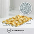 thumbnail image 6 of Bathroom Rugs Non Slip Washable - White Marble Pattern Sunflower Kitchen Mats for Floor, Area Rugs for Entryway Rugs Indoor, Laundry Bathroom Room Door Rug with Rubber Backing 20x31.5in, 6 of 8
