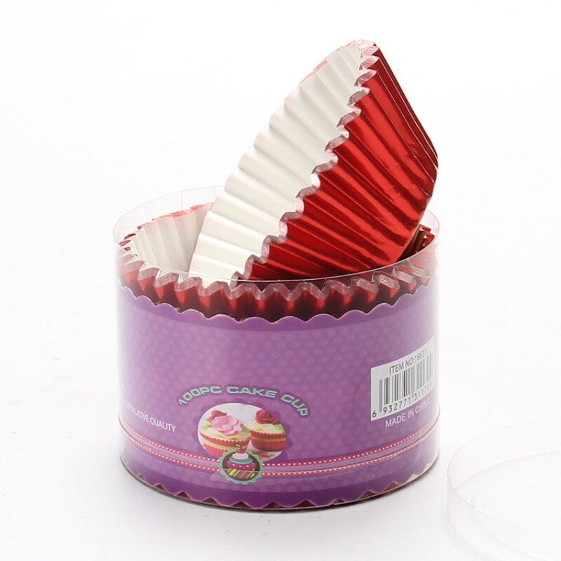 100 Pieces Aluminum Foil Metallic Mini Cupcake Liners Muffin Pans Cake