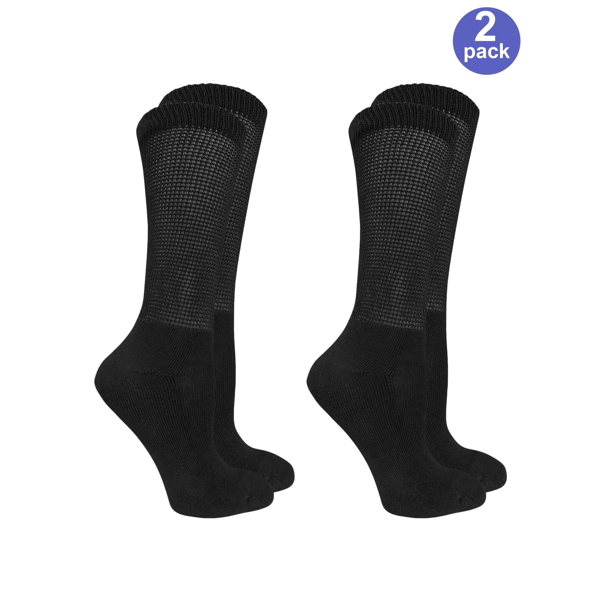Women's Diabetic Crew Socks 2-Pack