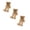 #3 Khaki*3, variant on Goodw7 Wobble Leg Wooden Doll, Square Head Funny Wood Statue, Shaking Feet Desk Ornament for Car Dashboard Home Office Shelf Display