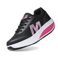 thumbnail image 1 of Dsscvnef Espadrilles Tissées Volantes Femmes 2023 Automne Hiver Mode Coréenne Chaussures de Course Décontractées Tête Ronde Lacets Semelle Épaisse Confortables Légères, 1 of 7