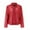 Red, variant on Odeerbi Jackets for Women 2025 Slim Leather Stand Collar Zip Motorcycle Suit Belt Coat Jacket Tops Red