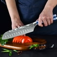 thumbnail image 6 of MDHAND Kitchen Chef Knife Set, 8-Piece Japanese Knife Set with Blue Resin Handle and Laser Damascus Pattern, 6 of 16