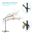 thumbnail image 6 of CHYVARY 8.2×8.2ft LED Outdoor Patio Offset Hanging Cantilever Umbrellas W/8 Ribs for Backyard,Poolside and Garden,Sand, 6 of 7
