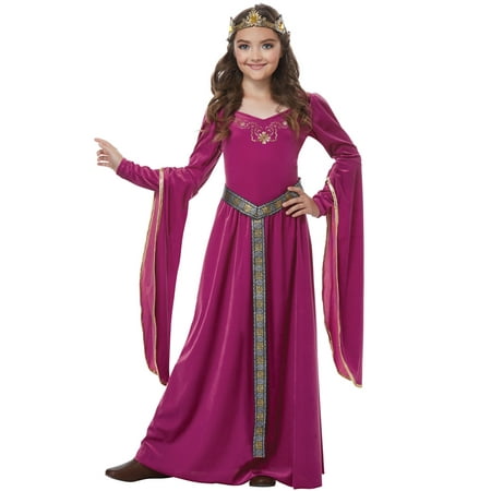 Girls Violet Medieval Princess Halloween Costume