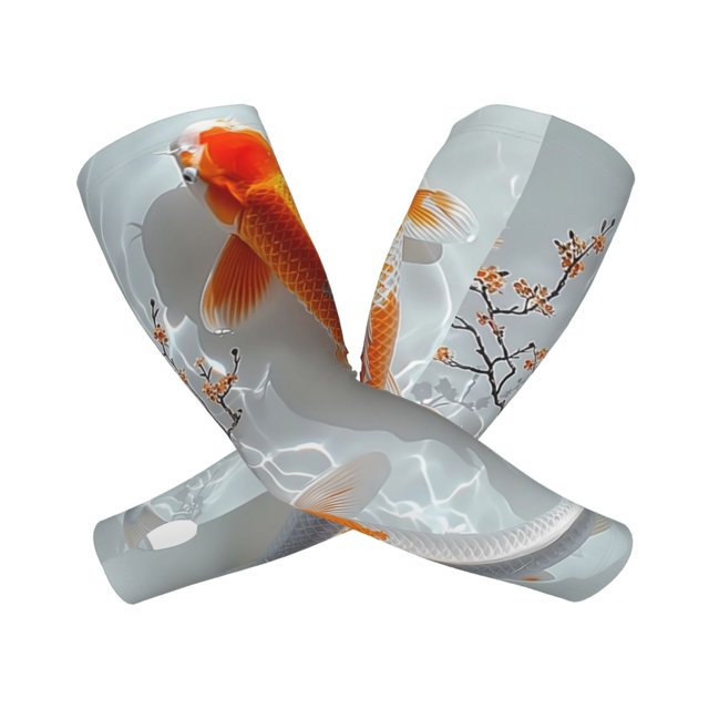 Balery Koi Fish Water Mangas Refrescantes para Brazos para Hombre y Mujer – Transpirables y Absorbentes de Humedad para Mujeres, Hombres y Niños