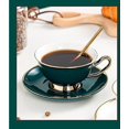 thumbnail image 2 of Coffee tea cups creative ceramic coffee cup and saucer set (HTOOQ), 2 of 4