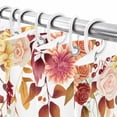 thumbnail image 6 of Autumn Watercolor Flower Orange Leaves Shower Curtain for Bathroom, Fallen Leaves Waterproof Shower Curtains Washable Quick Dry with Hooks Bathtub Curtains 72x72 IN, 6 of 6