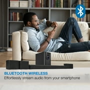 iLive IHTB142B Wireless 5.1 Channel Surround Sound 80 Watt Continuous Power Subwoofer, Black
