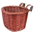 thumbnail image 3 of Yuangui Vintage Woven Rattan Front Handlebar Bike Basket for Kids (Brown), 3 of 10