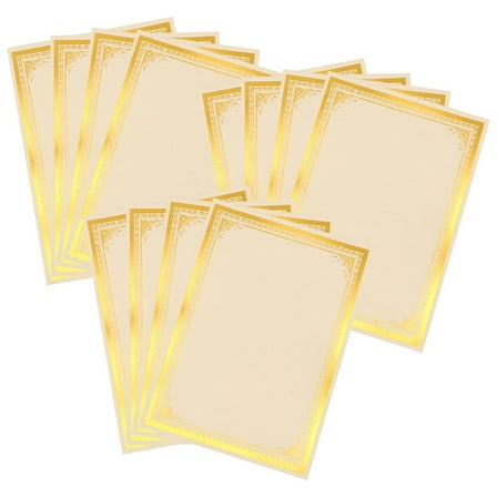 Masteelf 12 Sheets Blank Award Paper for Certificates Honor Graduate Certification