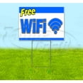 thumbnail image 1 of Free Wifi (18" x 24") Yard Sign, Includes Metal Step Stake, 1 of 6