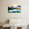 thumbnail image 2 of Elephant Stock Mountain And Lake Sunrise Wall Art - Horizontal Multi Panel Canvas - Living Room Wall Decor - Wellness Multi Panel - Yellow And Brown Decor - 33" x 20", 2 of 4