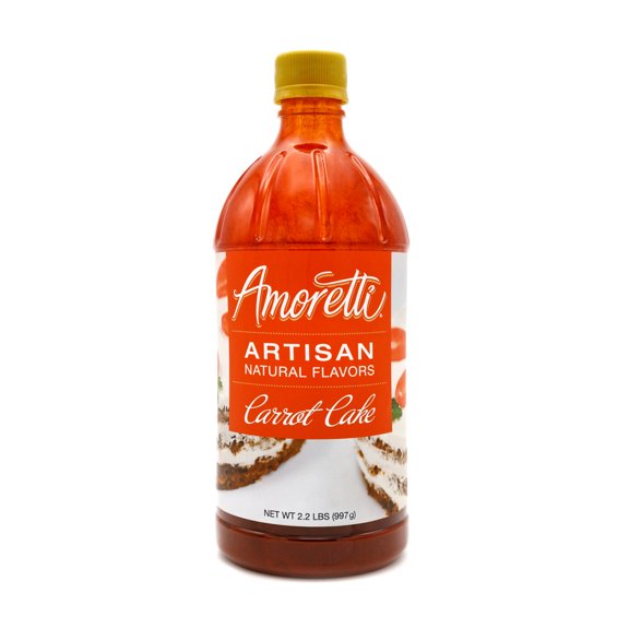 Amoretti - Natural Carrot Cake Artisan Flavor Paste 2.2 lbs - Use In Pastry, Savory, Brewing & Ice Cream Applications, Preservative Free, Gluten Free, No Artificial Sweeteners, Highly Concentrated
