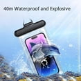 thumbnail image 3 of Universal Waterproof Phone Pouch - Waterproof Case for iPhone 16 Pro Max/15/14/13/12/11/X/XR/XS/Pro/Max for Samsung Series,Up to 7.2" Waterproof Cellphone Dry Bag, 3 of 7