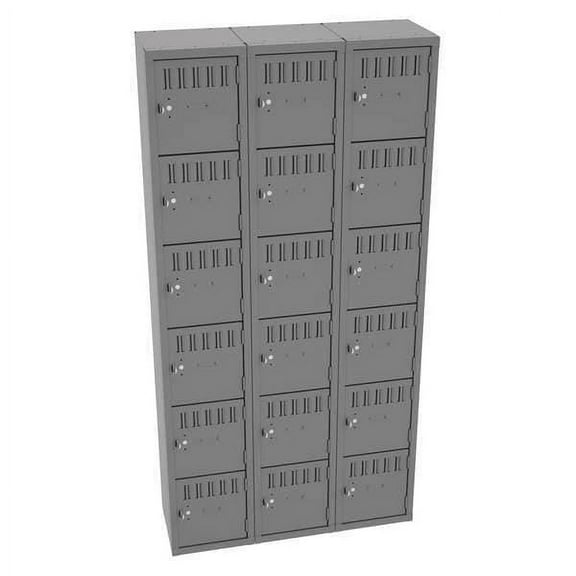 Tennsco Bx Lckr,6x3Lckr,Gray,72"x36"x12",Assm BS6-121212-CMG
