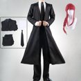 thumbnail image 2 of Disfraz de cosplay de Makima, peluca, gabardina, chaqueta, traje negro, uniforme, fiesta de carnaval, Halloween, trajes de anime, 2 of 5