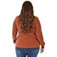 thumbnail image 3 of Sueter cuello alto con botones Roman Fashion / Tallas Extras, 4005 (Chedron) cafe 40, 3 of 8