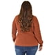 thumbnail image 3 of Sueter cuello alto con botones Roman Fashion / Tallas Extras, 4005 (Chedron) cafe 40, 3 of 8