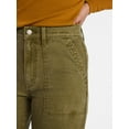thumbnail image 4 of Time and Tru Women's Wide Leg Utility Trousers, 31" Inseam, Sizes 0-20, 4 of 6
