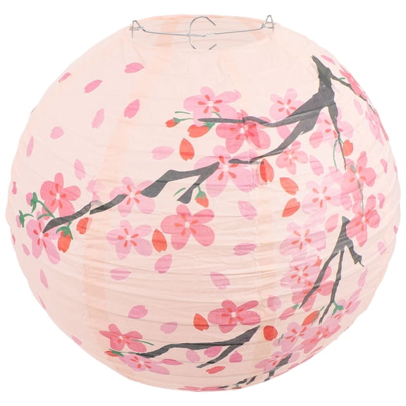 COSMOBETTY Oriental Paper Lanterns Pink Round 1Pack 11.8x11.8in