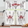 thumbnail image 3 of LALILO Kitchen Curtains and Valances Set of 3 36" Sketch Window Treatment Tiers for Window Decor, 3 of 5