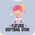 thumbnail image 4 of Inktastic Future Softball Star Girl Girls Baby Bib, 4 of 4