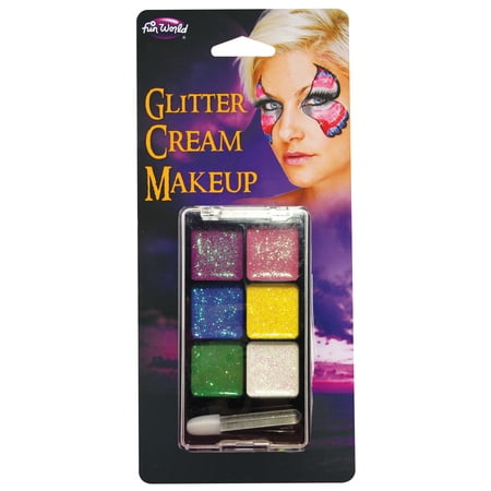 Cream Halloween Makeup - Glitter Creme Makeup Palette Adult Halloween Accessory