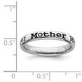 thumbnail image 5 of 925 Sterling Silver Stackable Expressions Polished Enameled Mother Ring Size: 10; for Adults and Teens; for Women and Men, 5 of 5