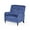 Espresso/Navy Blue, variant on Noble House Wallner Fabric Oversized Pushback Recliner, Navy Blue and Dark Brown