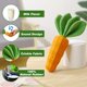 thumbnail image 2 of Squeaky Chew Toys for Dogs, Durable Natural Rubber Carrot Dog Toys, Teeth Cleaning Toy for Medium and Large Puppies (Yellow), 2 of 5