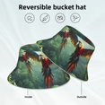 thumbnail image 2 of KLL Flying Parrots In Jungle Bucket Hat for Women Men Packable Travel Beach Sun Hat Outdoor Rave Accessories Reflective Fisherman Cap, 2 of 7