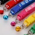 thumbnail image 4 of 6 pcs /One color per day Collar Pet Supplies Pet Cat Dog Adjustable Necklace Shaped Footprint With Bells, 4 of 5