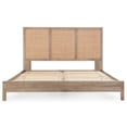 thumbnail image 4 of Pemberly Row Queen Bed Open Weave Caning and Solid Mango Wood in Taupe, 4 of 9