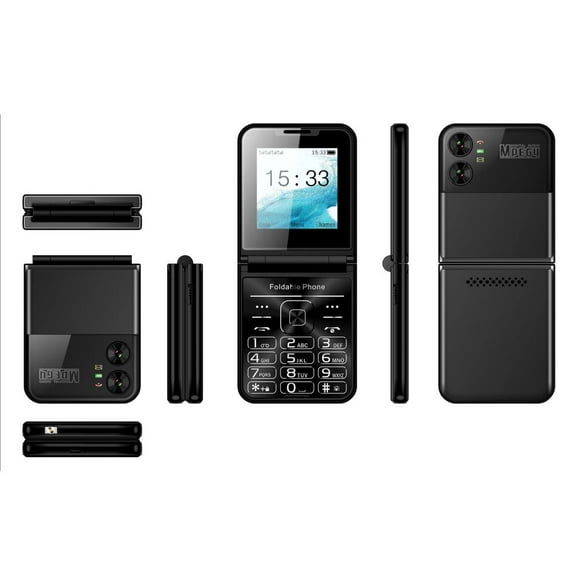 EIMELI Liquidation Téléphone à Clapet Éblouissant Téléphone Cellulaire Coloré 4 SIM 4 en Attente Téléphone Cellulaire Touche Téléphone à Clapet Mode
