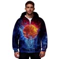 thumbnail image 2 of Afdoent Mens Hoodies Zip Up Hoodie Stylish Printed Comfortable Thicken Pullover Jacket For Casual Streetwear And Outdoor Athletic Activities Fashionable Hoodie, 2 of 4