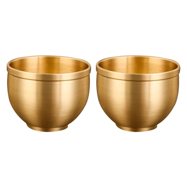 SOPOTUTU 2Ud Taza De Té De Latón Resistente Con Retro Y Color Dorado Para Uso En Hogar
