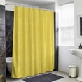 thumbnail image 6 of Xipuska Yellow Burlap Texture Shower Curtain - Water Repellent Fabric Shower Curtains Washable, Farmhouse Vintage Yellow Decorative Polyester Cloth Bathroom Curtains Modern Bath Decor 66"x72", 6 of 6