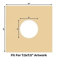 thumbnail image 2 of Beige Picture Frame Mat for 20x20 Frames - Circle Opening for 8x8 Photos - 1 Mat, 2 of 7