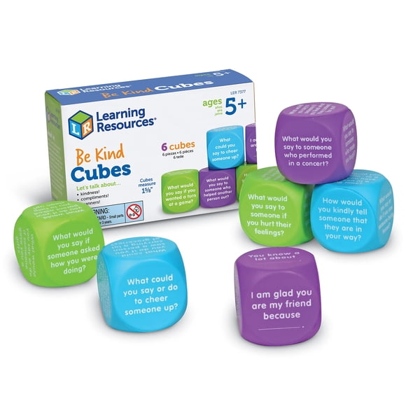 Cubos Be Kind de Toy Learning Resources, 6 piezas para mayores de 5 años
