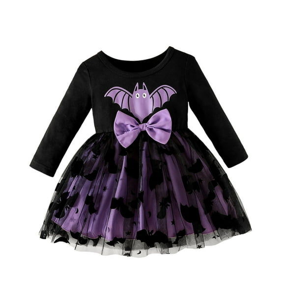 Baby Girls Halloween Dress Outfits - Toddler Girl Pumpkin Dresses for Kids Girls Halloween Dress