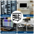 thumbnail image 4 of Kojooin Adjustable Depth Mobile Server Rack Cart, Extendable Rolling Equipment Rack with Lockable Casters for Office or Home, 4 of 7