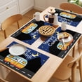 thumbnail image 5 of Cartoon RV Placemats Set&nbsp;of 1 Happy Camping Moon Star Nights Mountain Heat Insulation Washable Place Mats, Non-Slip Table Mats for Dining Table Party Kitchen Decor,13x19 Inch, 5 of 9