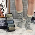 thumbnail image 4 of KOITHOT 5 Pack Wool Socks for Men Thermal Winter Thick Crew Socks Vintage Design Men Socks Gift Pack, 4 of 6