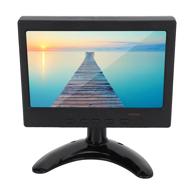 Monitor De Pantalla Multifunción 16:9 Con Resolución 1080p 7 Pulgadas 1024x600 Para Entrada /VGA/AV Con Soporte