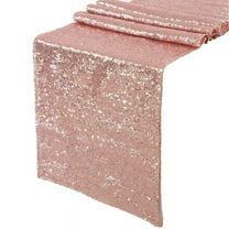 Sparkly Rose Gold Sequin Table Runners 12X108 Inch Shimmer Table for Wedding Annivers xc455