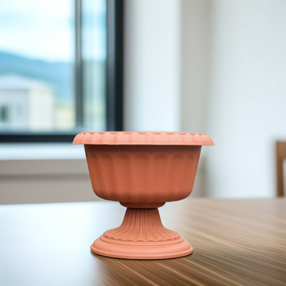 FRCOLOR Roman Column Flower Pot Patio Succulent Planters Pots for Plants Light Brown