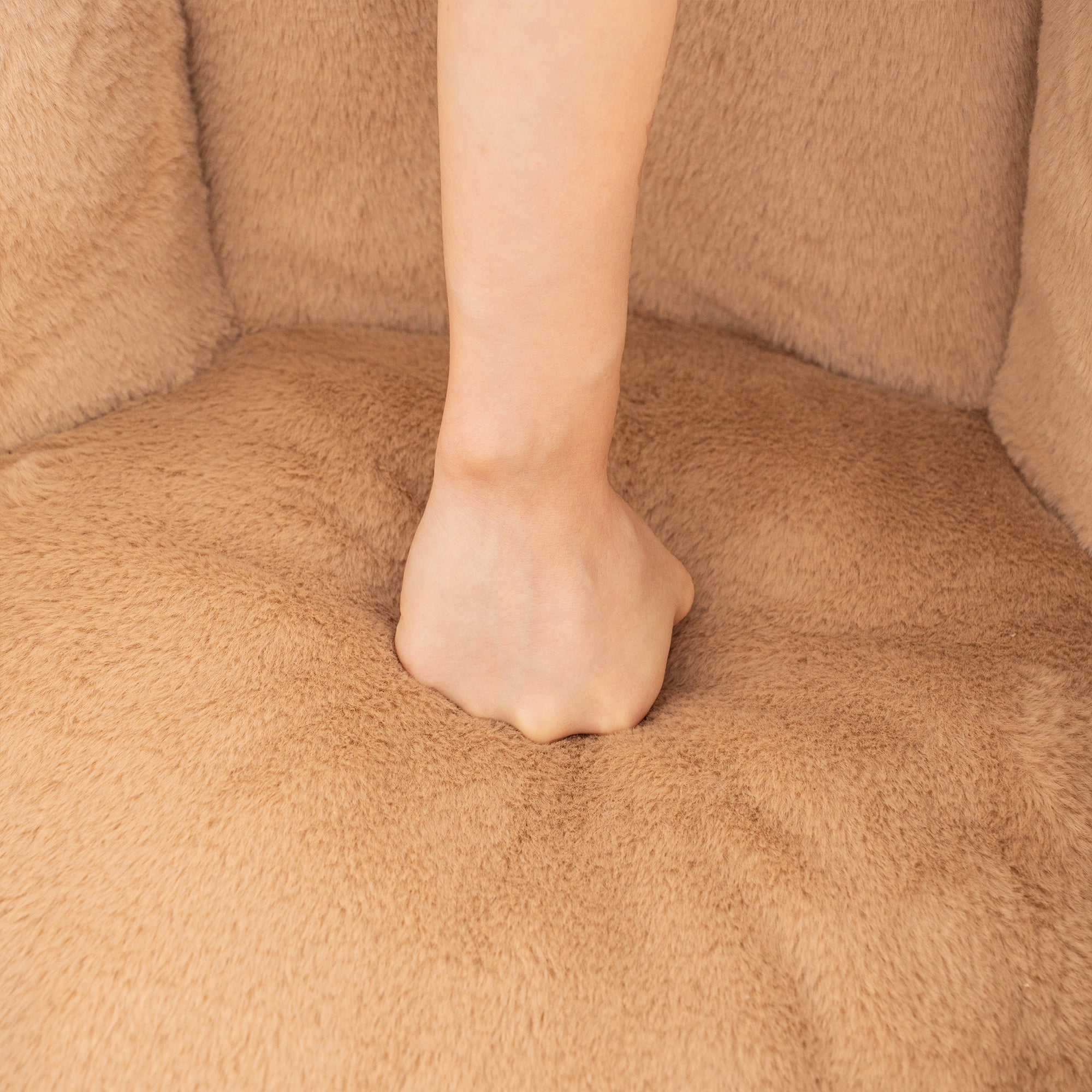 Giant Bean Bag Chair, Oversized Bean Bag Couch for Adults and Kids, Faux Fur Shell-Shaped Large Bean Bag Chair with Filler, Stuffed Big Accent Sofa Chair Floor Sofa for Gaming, Reading