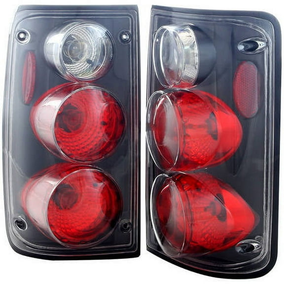 Tail Light For 89-95 Toyota Pickup Black/Clear Lens, Pair